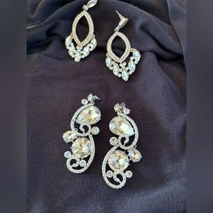 2 earrings- wedding/engagement/gala